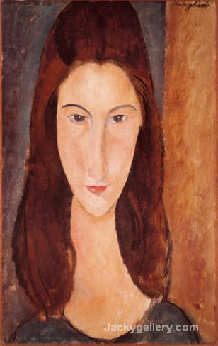 Portrait of Jeanne Hebuterne by Amedeo Modigliani paintings reproduction - Click Image to Close